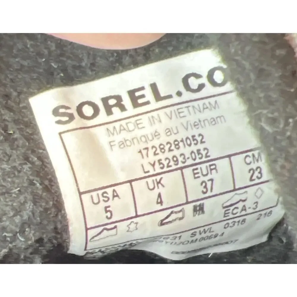 Sorel Youth Lace Gray Winter Boot Kids Size 5